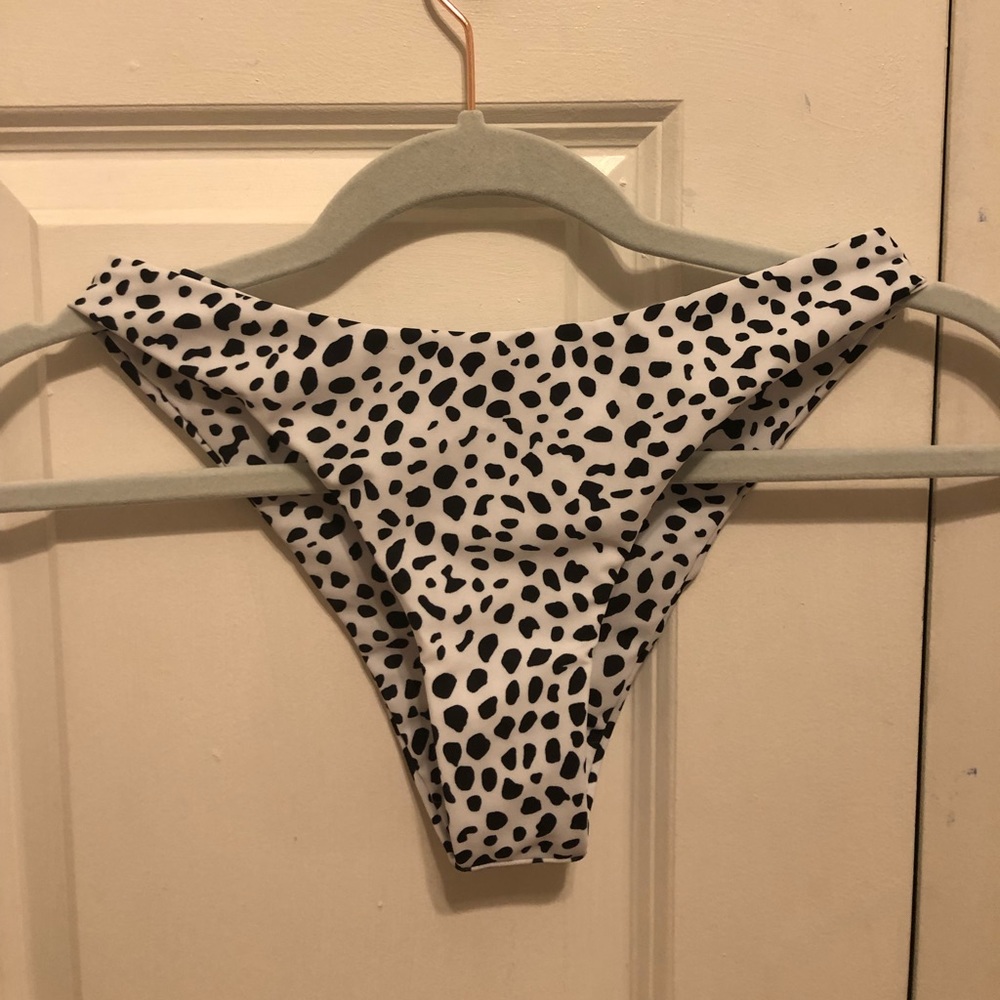 White Spotted Brazilian Bikini Bottom